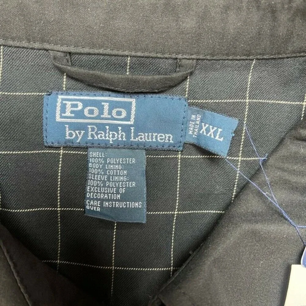 Polo Ralph Lauren Mens Windbreaker Jacket Black - Picture 7 of 7